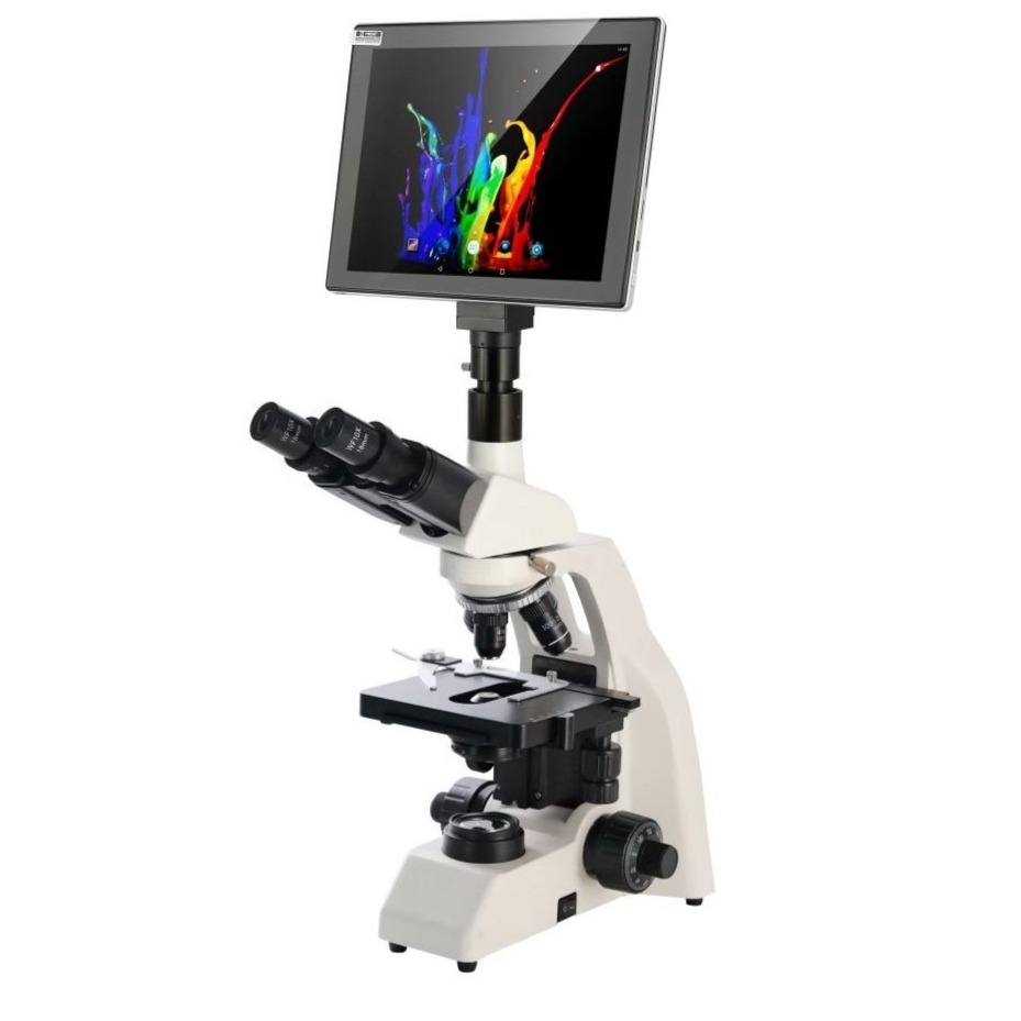 Microscope trinoculaire avec camera écran 7 pouces